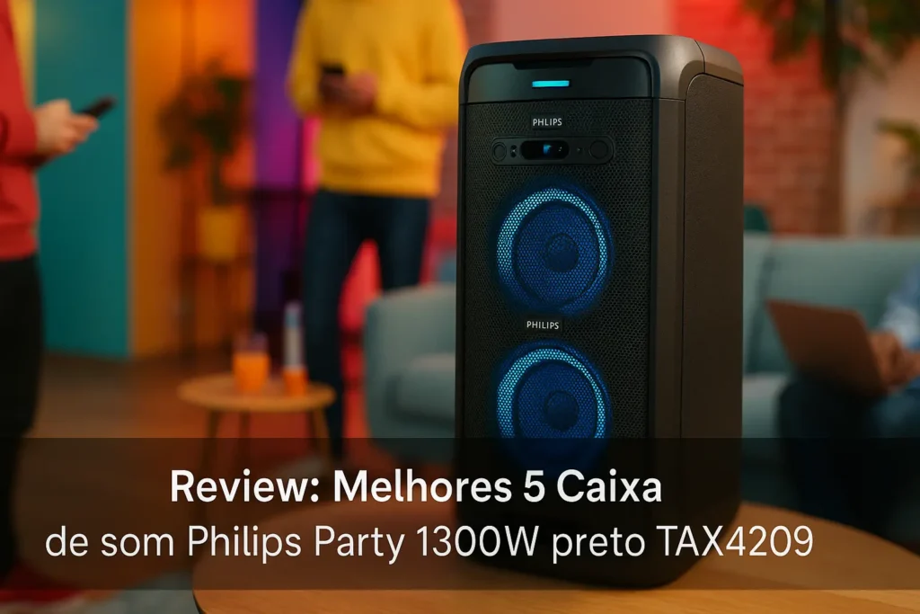 Melhores 5 Caixa de som Philips party 1300w preto tax4209