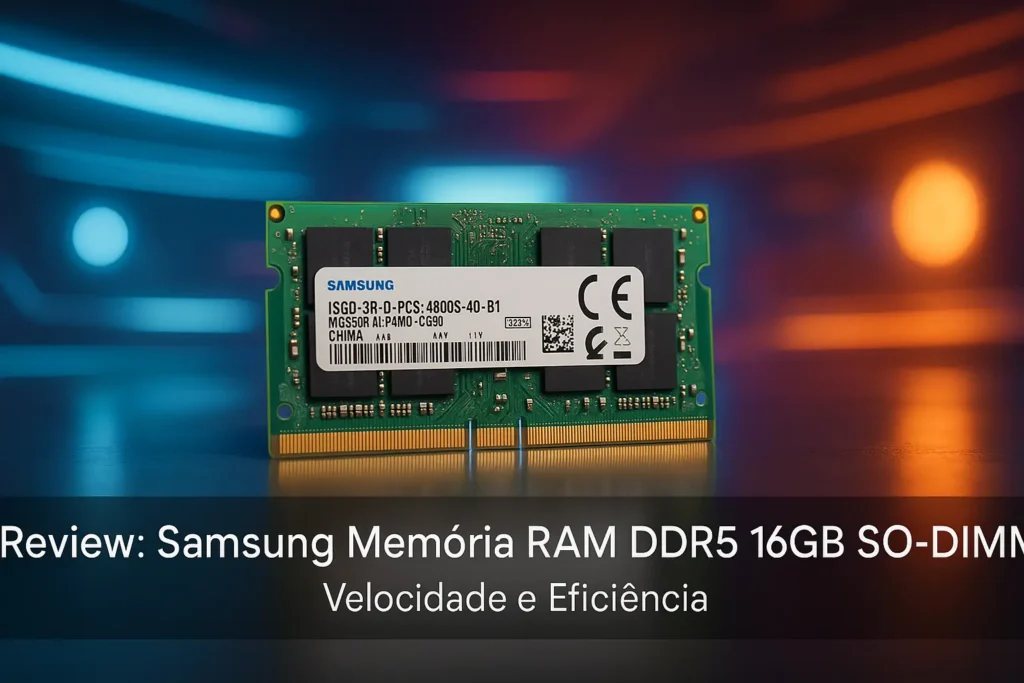 Samsung Memória RAM DDR5 16GB SO-DIMM: Velocidade e Eficiência