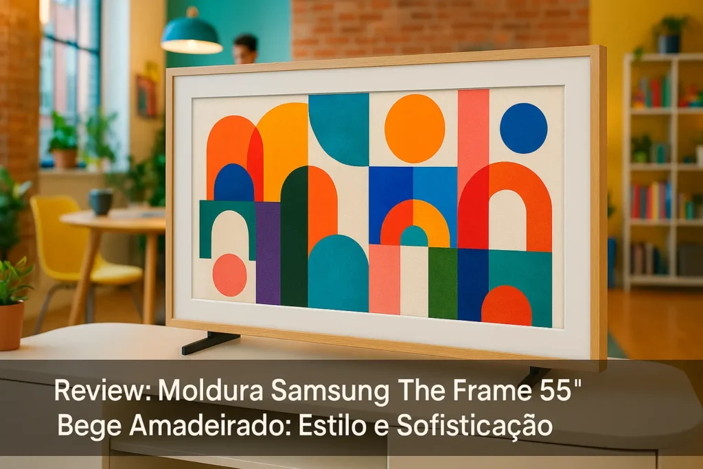 Moldura Samsung The Frame 55" Bege Amadeirado: Estilo e Sofisticação