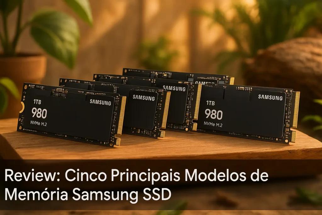 Cinco Principais Modelos de memória Samsung SSD 1tb nvme 980 m.2 v-nand 1tb