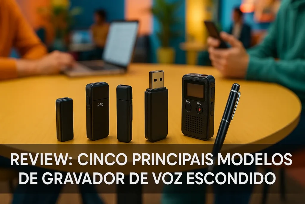 Cinco Principais Modelos de gravador de voz escondido