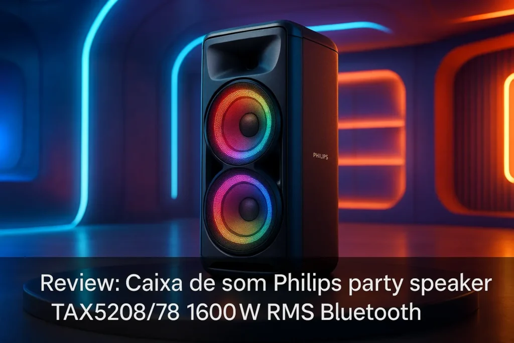 As 5 Melhores Opções de Caixa de som Philips party speaker tax5208/78 1600w rms bluetooth
