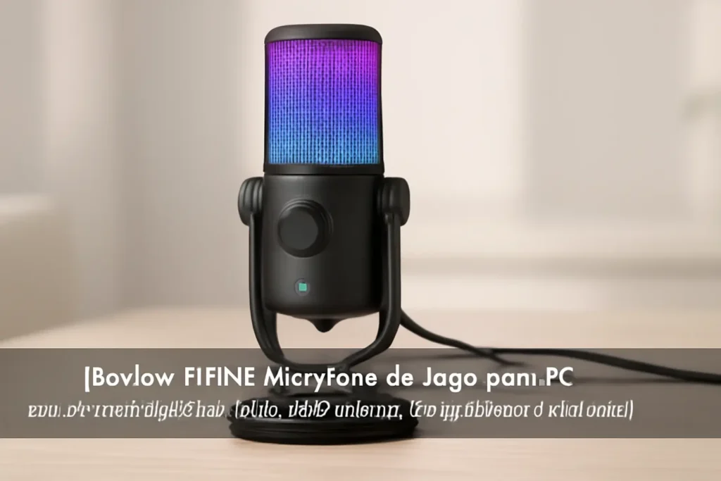 FIFINE Microfone de Jogo para PC: Mic de Streaming USB com RGB, Cancelamento de Ruído e Funcionalidades Avançadas