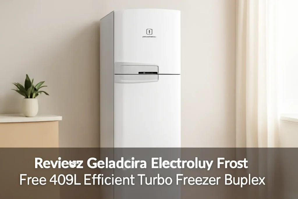 Geladeira Electrolux Frost Free 400L Efficient Turbo Freezer Duplex Branca (DFN44) 220V