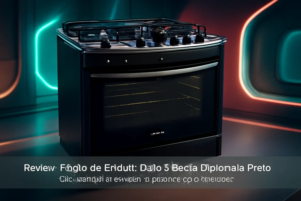 Fogão de Embutir Dako 5 Bocas Diplomata Preto - Bivolt: Design Moderno e Desempenho Superior