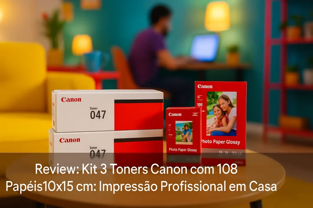 Kit 3 Toners Canon com 108 Papéis 10x15cm: Impressão Profissional em Casa