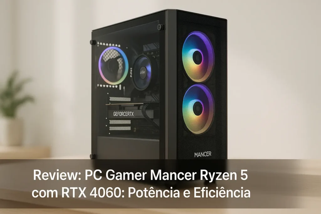 PC Gamer Mancer Ryzen 5 com RTX 4060: Potência e Eficiência