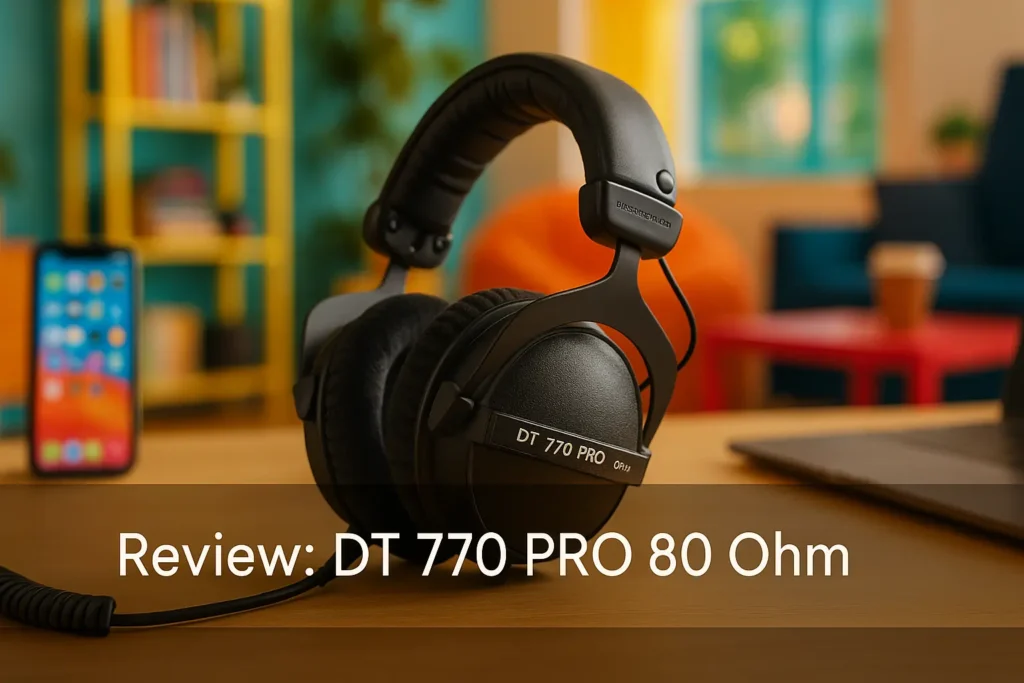 Fones de Ouvido DT 770 PRO 80 Ohm: Clareza e Conforto Profissional