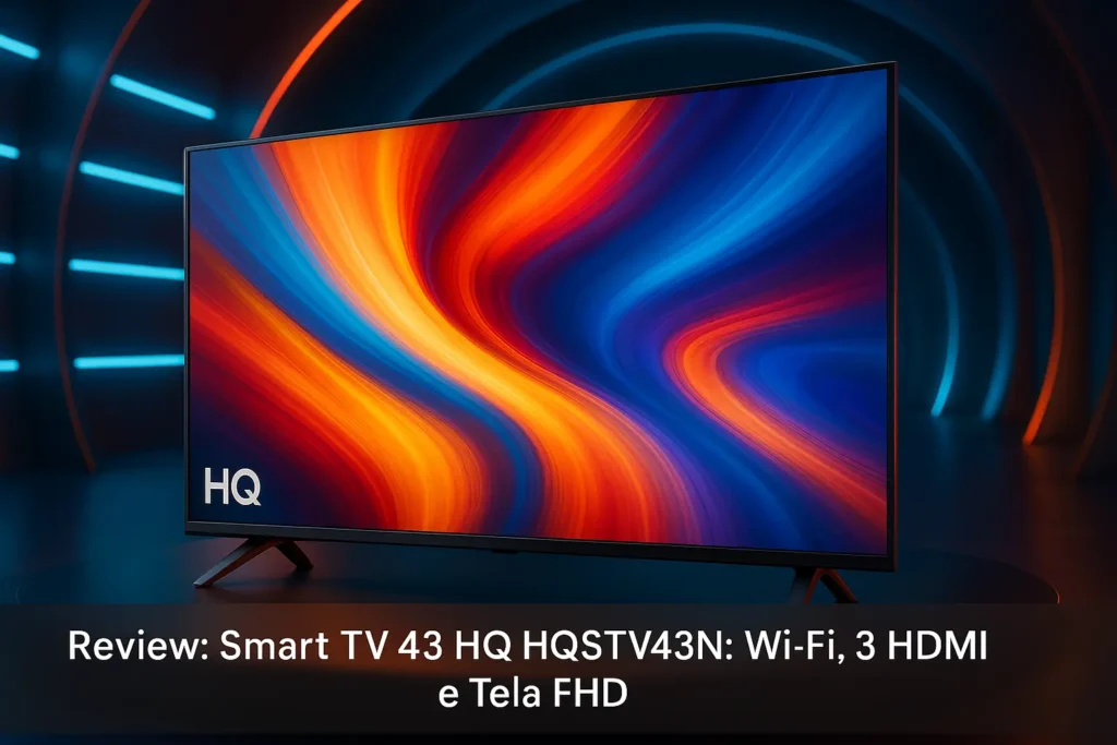 Smart TV 43 HQ HQSTV43N: Wi-Fi, 3 HDMI e Tela FHD