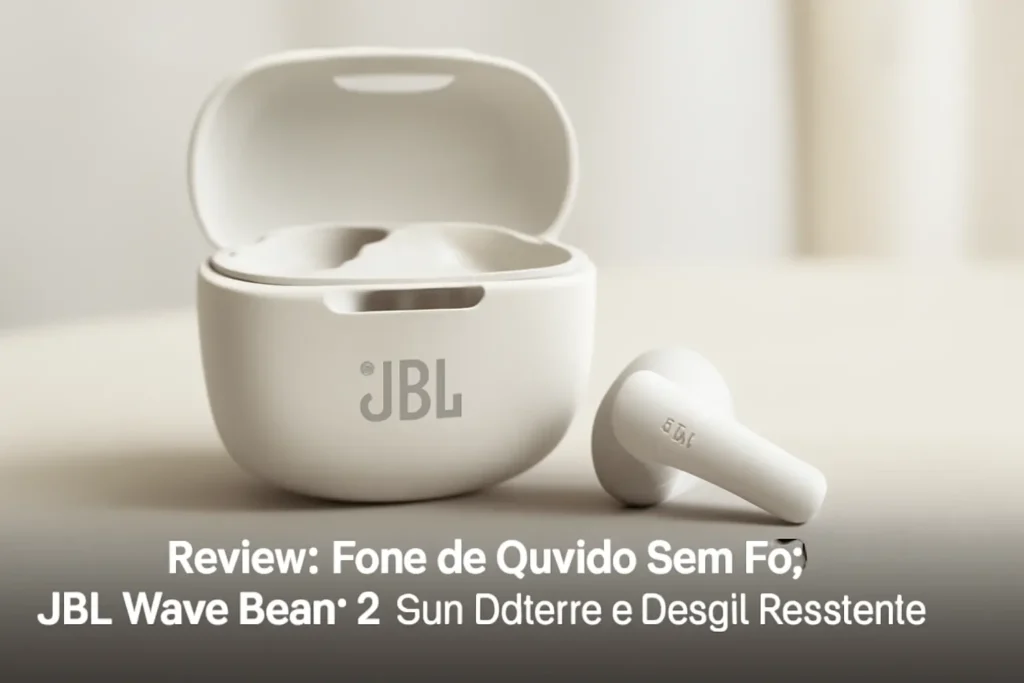 Fone de Ouvido Sem Fio JBL Wave Beam 2: Som Potente e Design Resistente