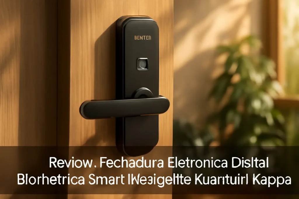 Fechadura Eletrônica Digital Biométrica Smart Inteligente Kuanttum Kappa