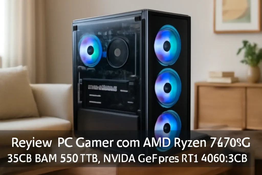 PC Gamer com AMD Ryzen 7 5700G, 32GB RAM, SSD 1TB, NVIDIA GeForce RTX 4060 8GB: Desempenho Imbatível para Jogos e Multitarefas