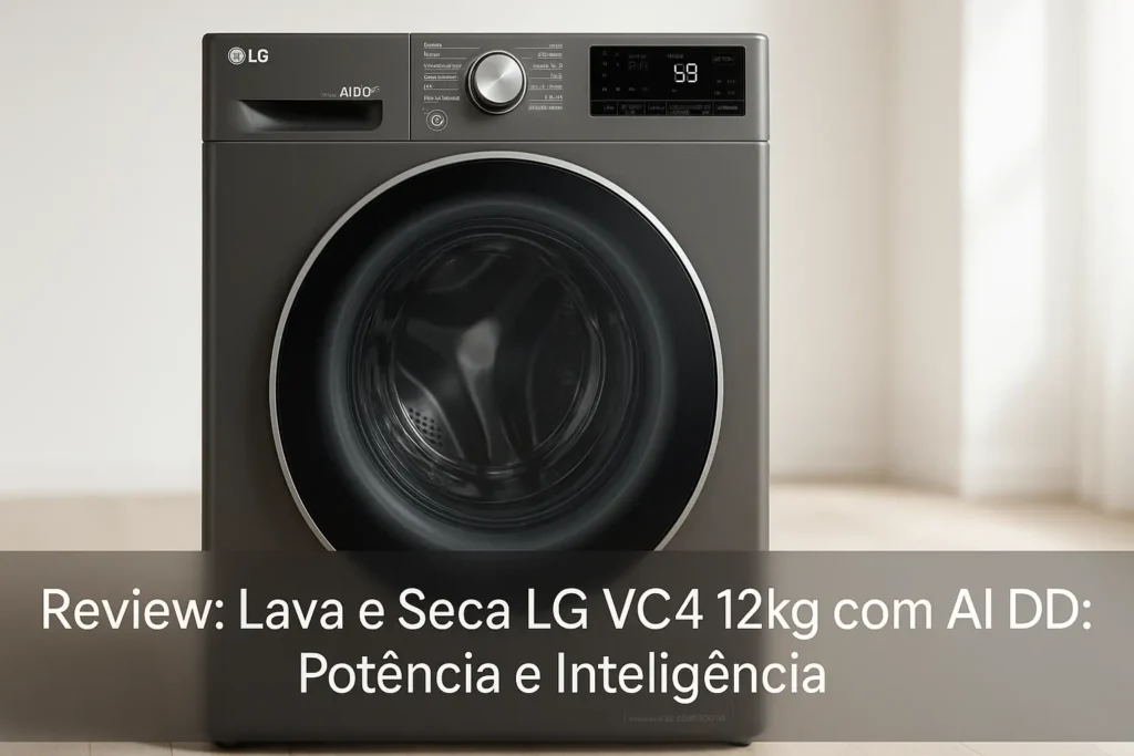 Lava e Seca LG VC4 12kg com AI DD: Potência e Inteligência