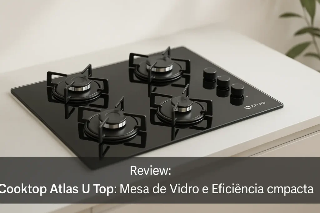 Cooktop Atlas U Top: Mesa de Vidro e Eficiência Compacta