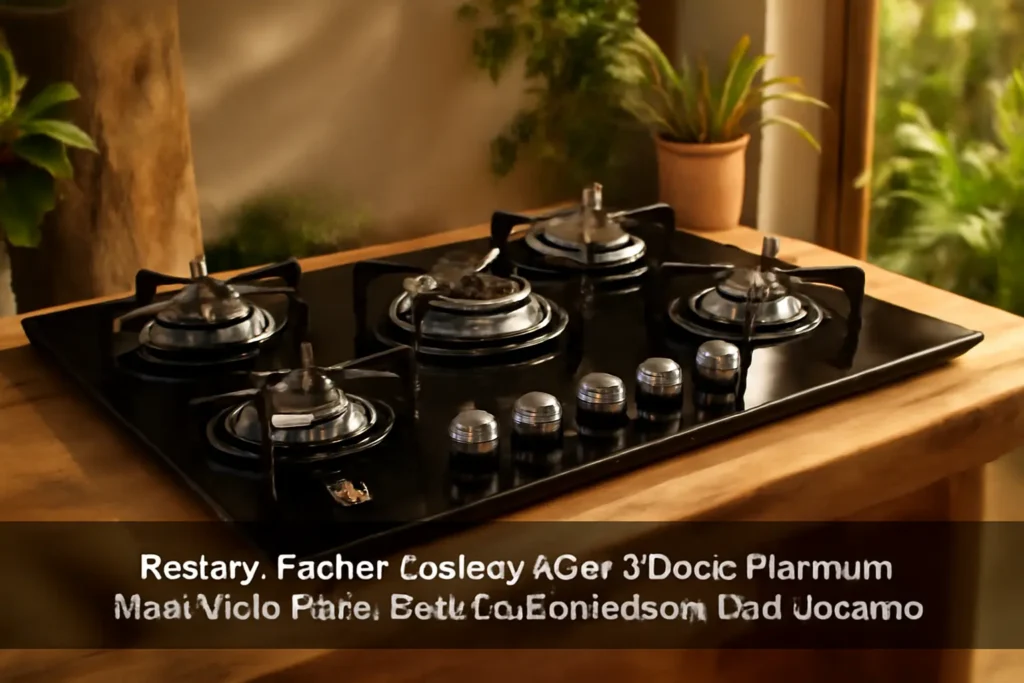 Fischer Cooktop à Gás 5 Bocas Platinium Mesa Vidro Preto: Potência e Eficiência para Sua Cozinha