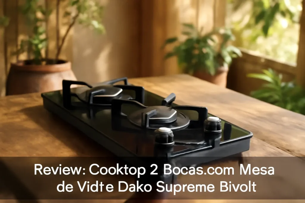 Cooktop 2 Bocas com Mesa de Vidro Dako Supreme Bivolt