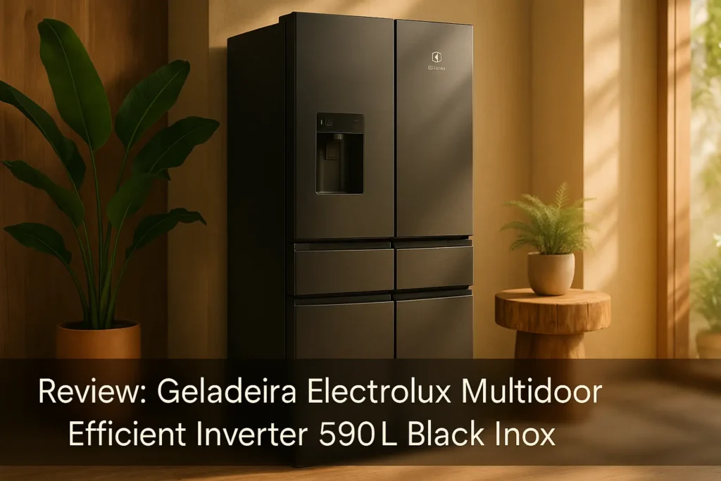 Geladeira Electrolux Multidoor Efficient Inverter 590L Black Inox