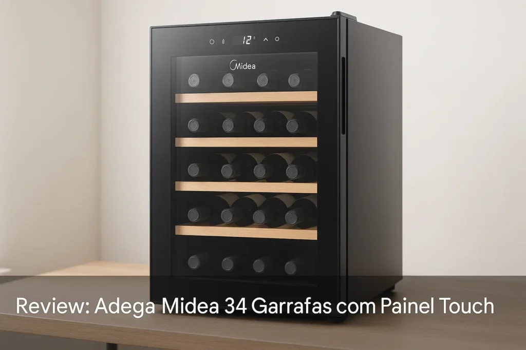Adega Midea 34 Garrafas com Painel Touch: elegância e conservação