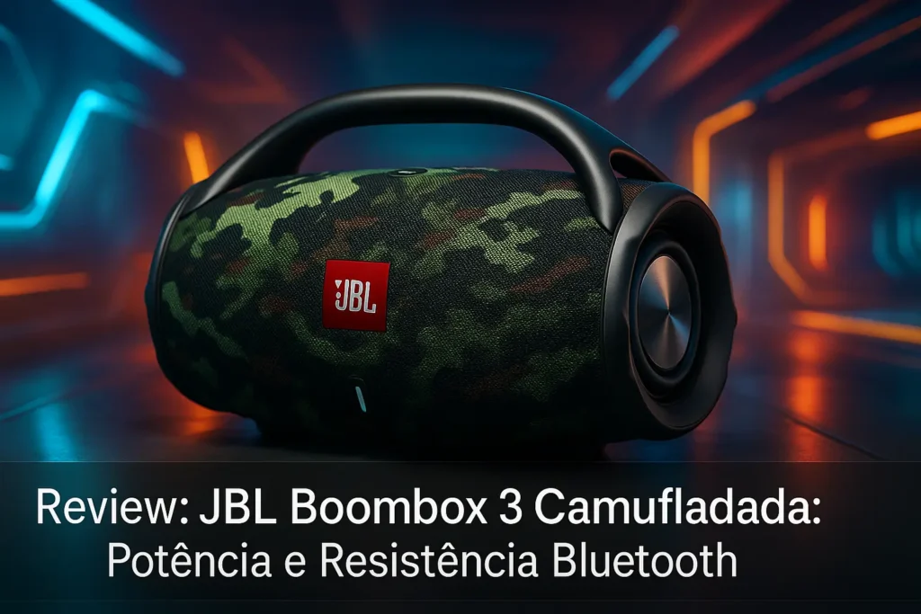 JBL Boombox 3 Camuflada: Potência e Resistência Bluetooth
