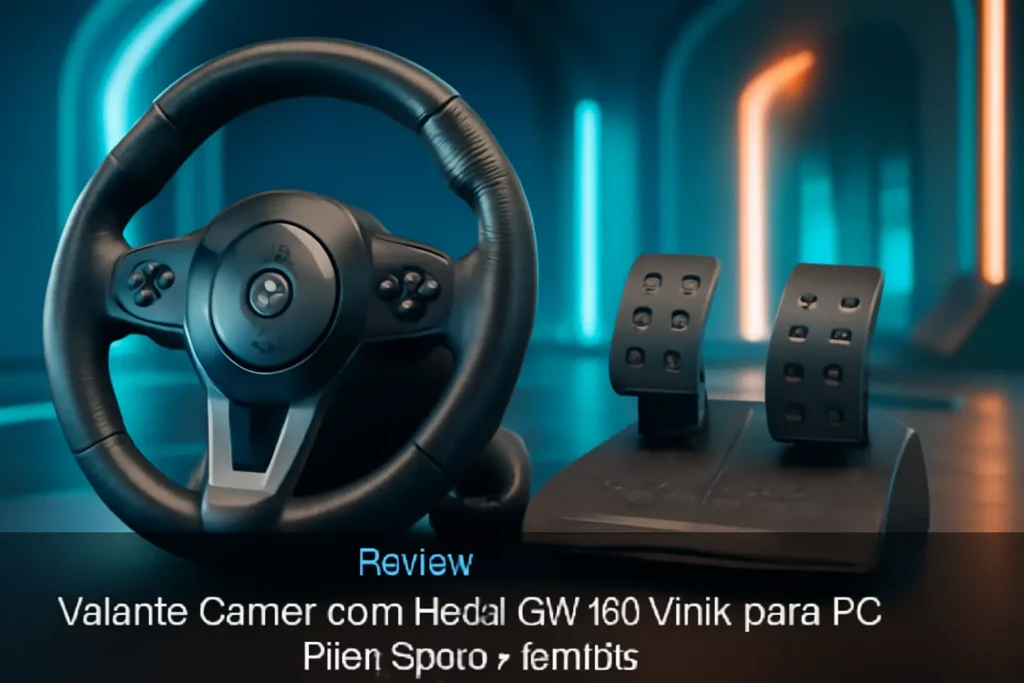 Volante Gamer com Pedal GW180 Vinik para PC / PS4 / Xbox/Switch