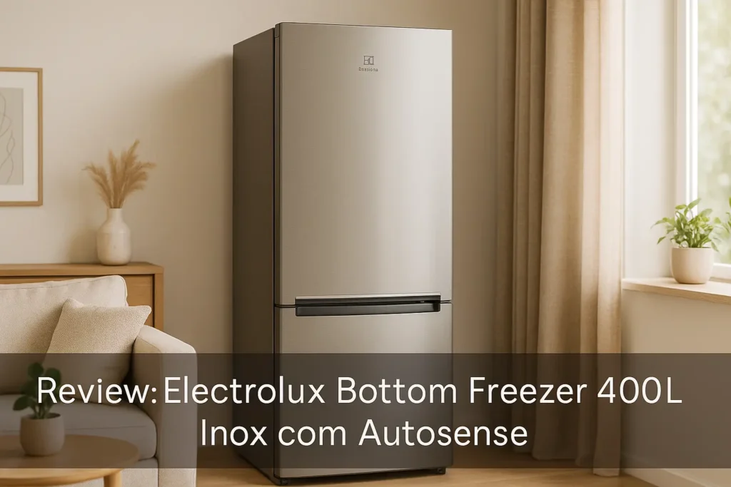 Electrolux Bottom Freezer 400L Inox com Autosense