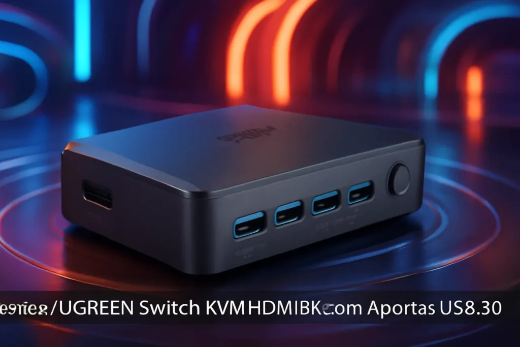 UGREEN Switch KVM HDMI 8K com 4 portas USB 3.0