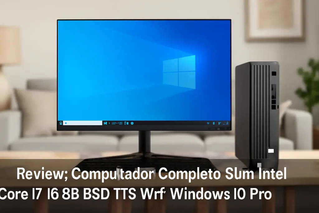 Computador Completo Slim Intel Core i7 16GB SSD 1TB Wifi Windows 10 Pro Monitor 24"