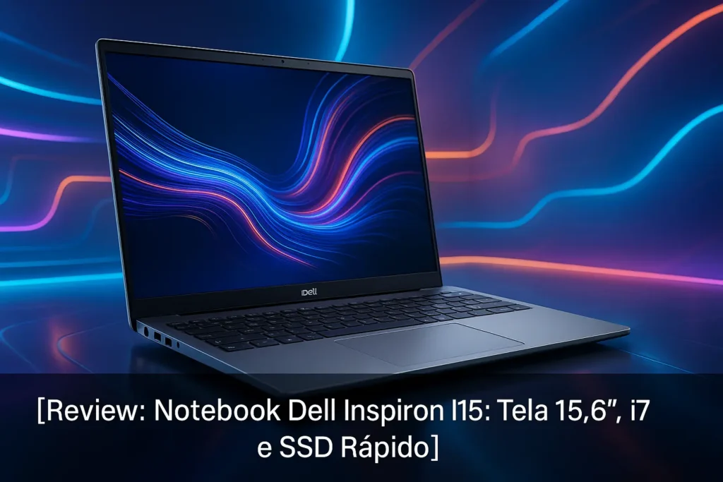Notebook Dell Inspiron I15: Tela 15.6”, i7 e SSD Rápido