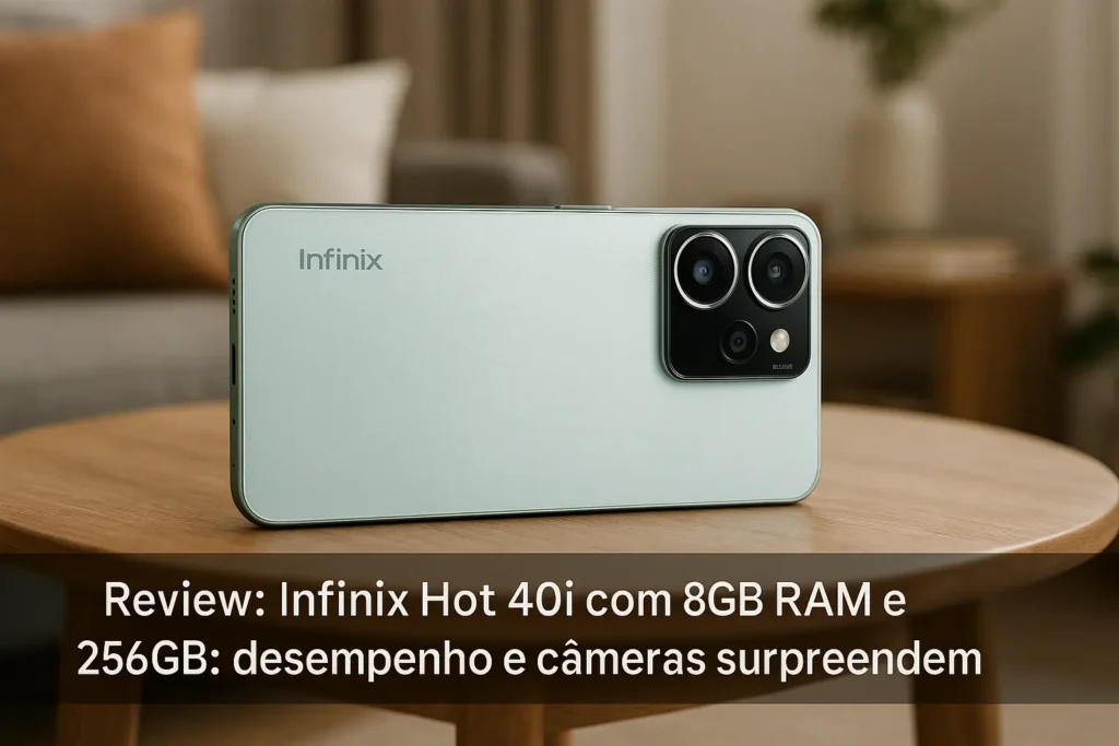 Infinix Hot 40i com 8GB RAM e 256GB: desempenho e câmeras surpreendem