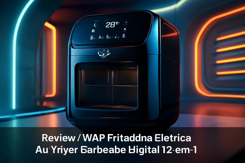 WAP Fritadeira Elétrica Air Fryer Barbecue Digital 12 em 1