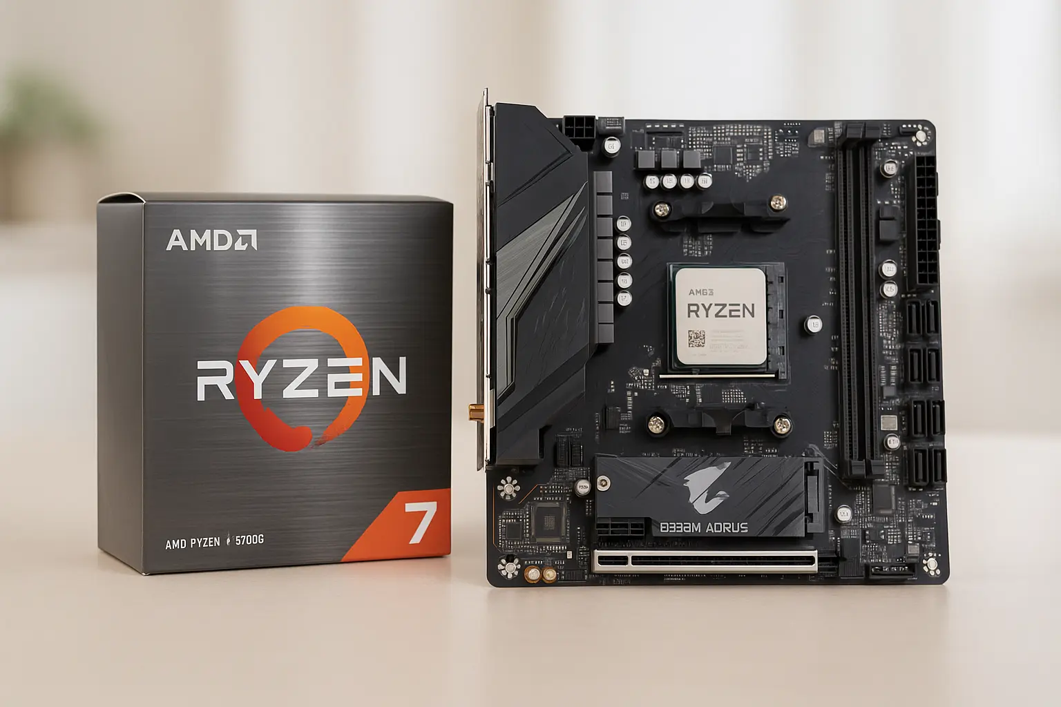 Kit Ryzen 7 5700G + B550M Aorus: desempenho equilibrado