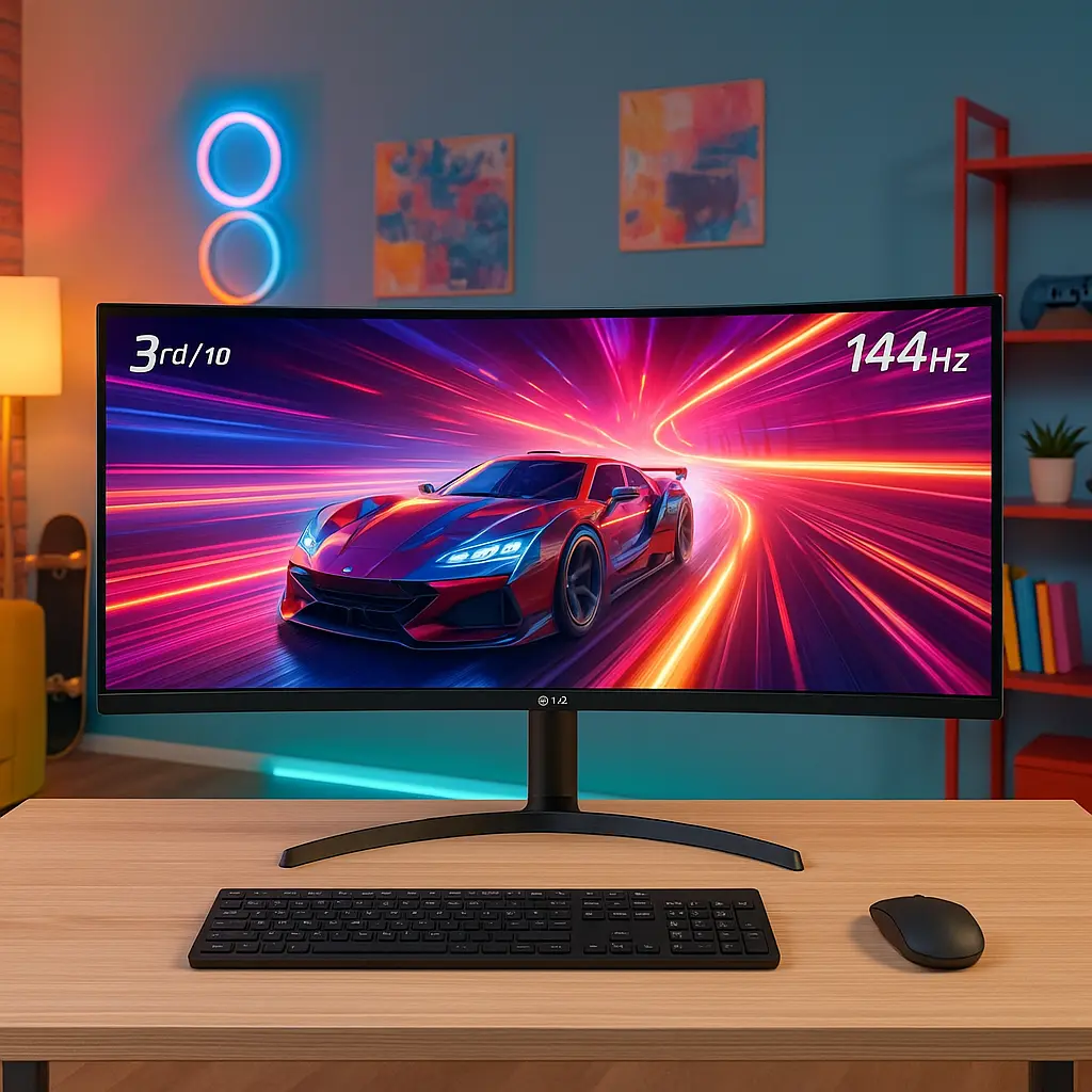 Monitor LG 34 ultrawide 144Hz barato com alta avaliação