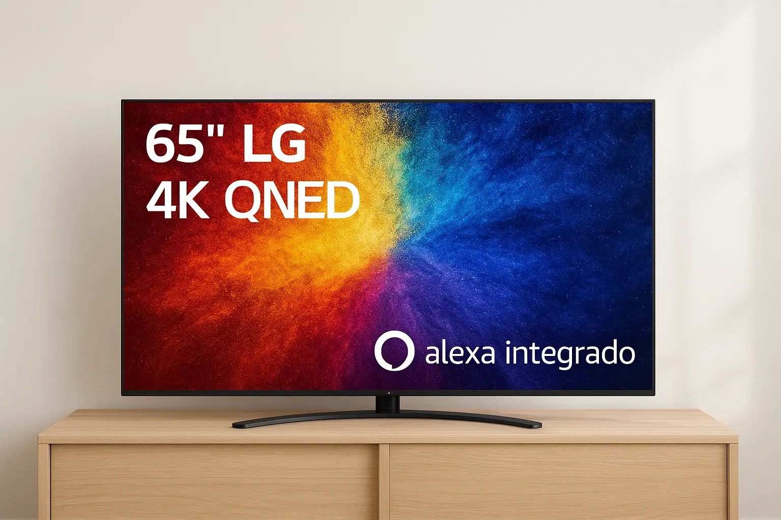 Smart TV LG 65" 4K QNED com Alexa integrada na Amazon