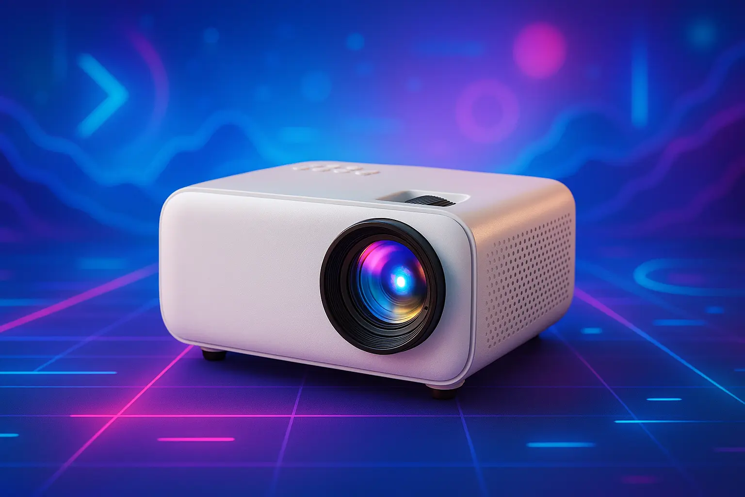 Basike Mini Projetor com nota 4,3/5 e 10% OFF na Amazon