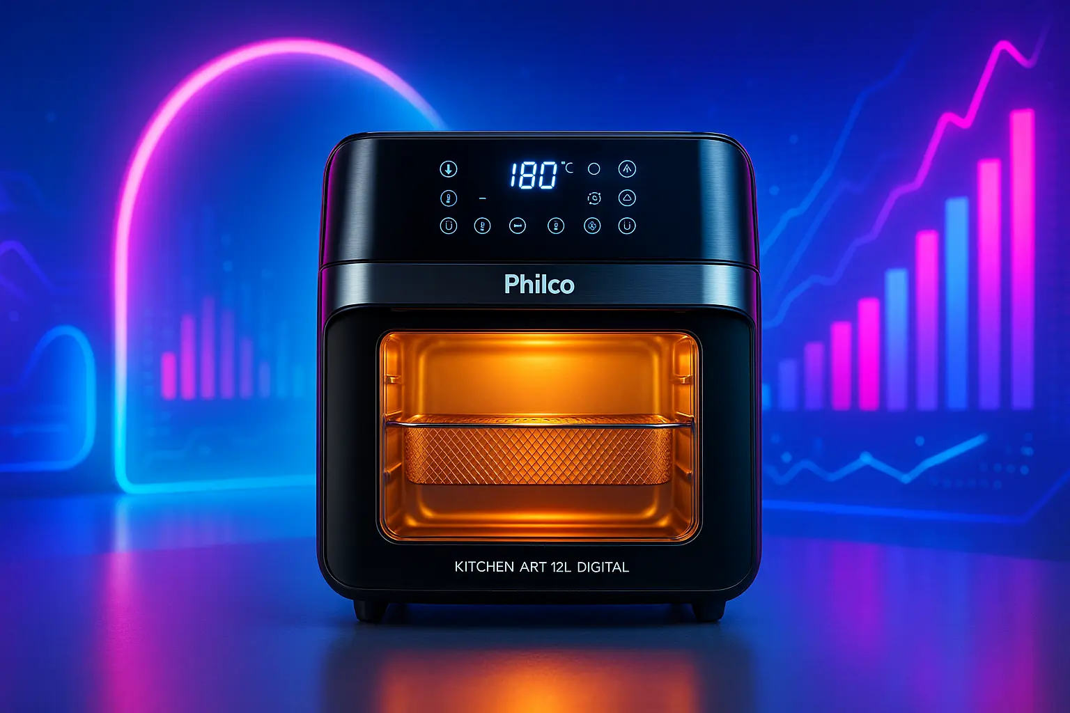 6 melhores air fryer oven Philco kitchen art 12L digital para cozinhas modernas