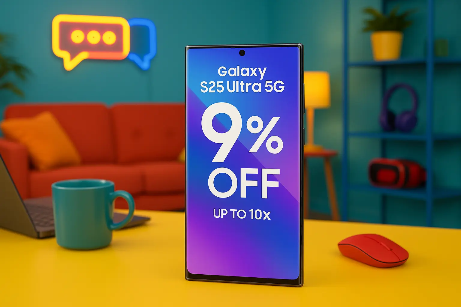 Galaxy S25 Ultra 5G surge com 9% OFF em até 10x sem juros