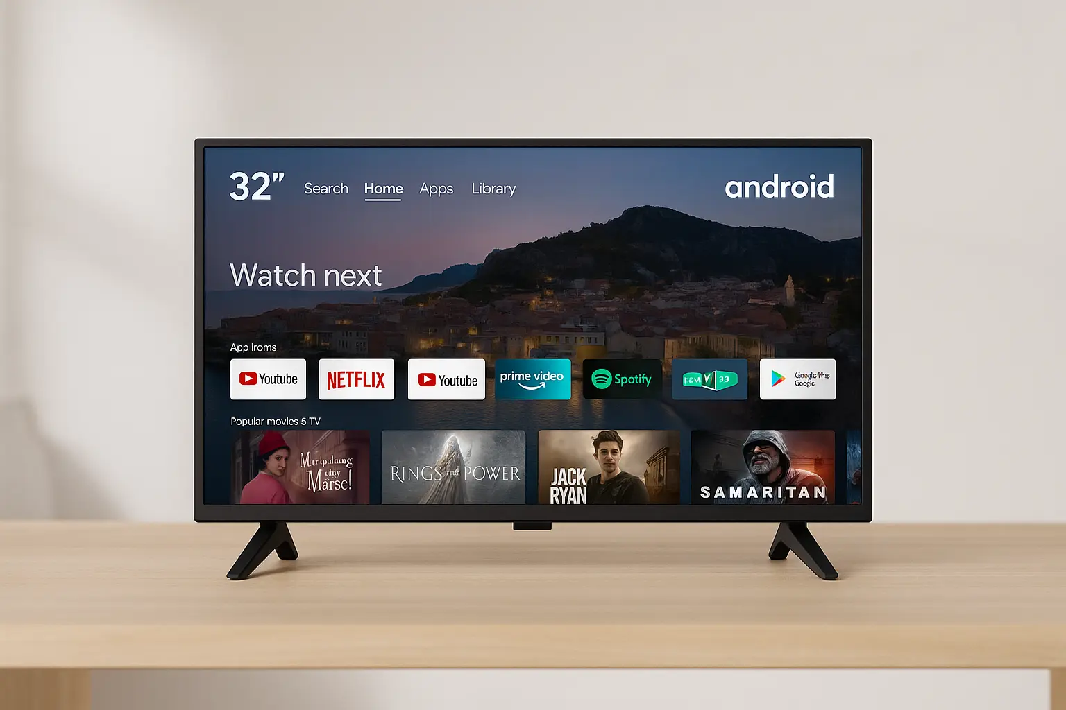 Smart TV 32" HD Android 14 com som premium na Amazon