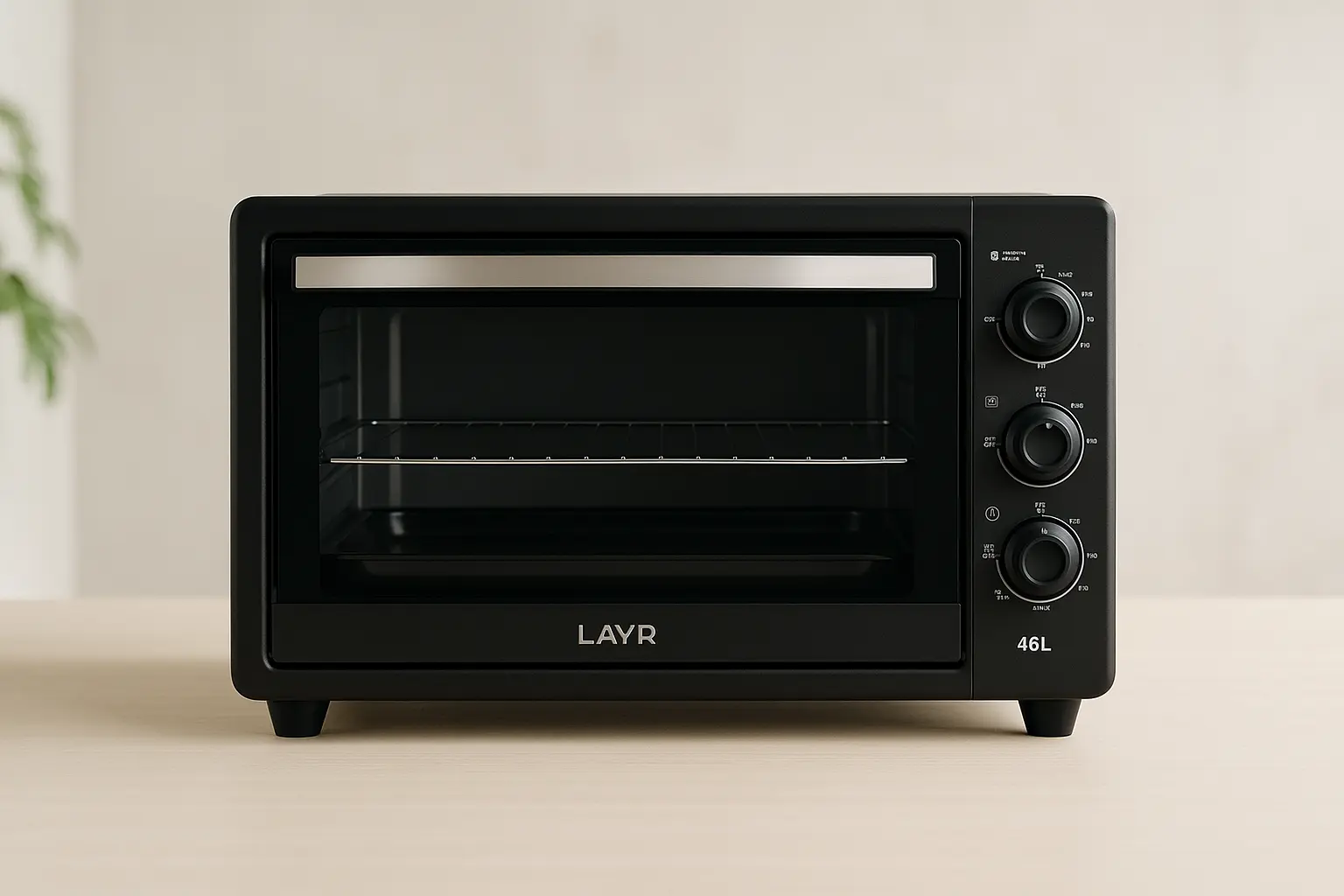 Forno Elétrico Layr Luxo Black 46L em oferta relâmpago: 10% OFF até acabar o estoque