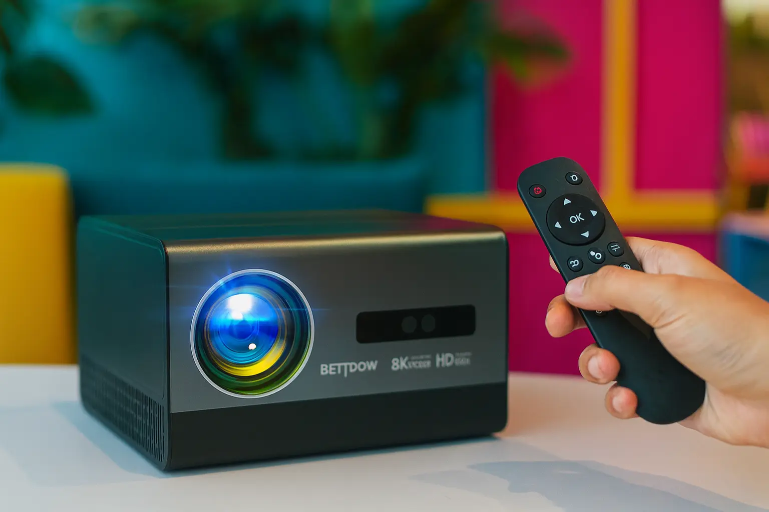 Projetor Bettdow 4K tem 20% de desconto na Amazon