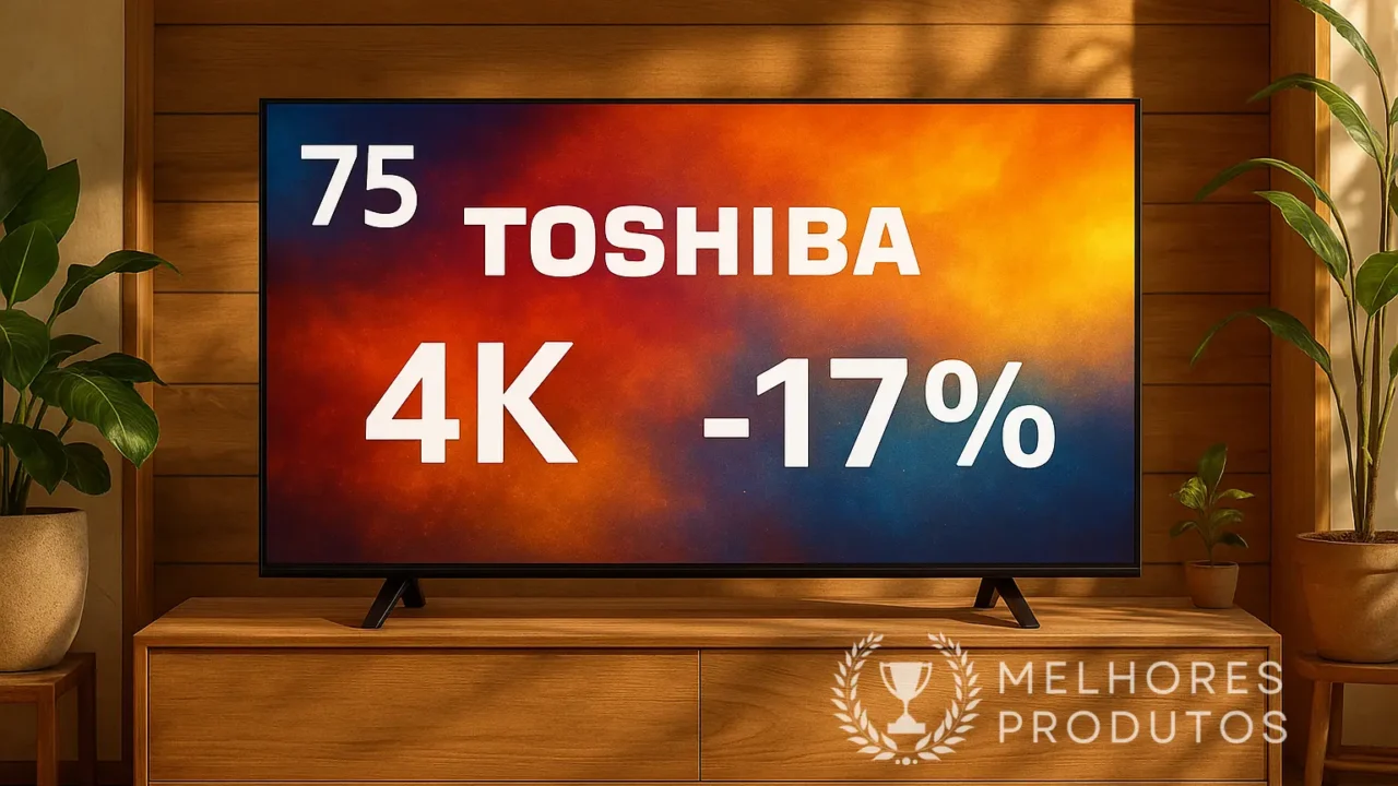 Smart TV 75" Toshiba 4K com 17% de desconto na Amazon