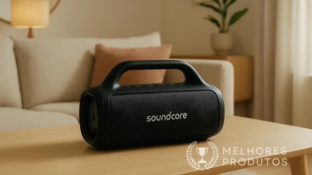Soundcore Boom 2 Plus com 140W e BassUp 2.0 por R$1.199 em até 12x sem juros na Amazon