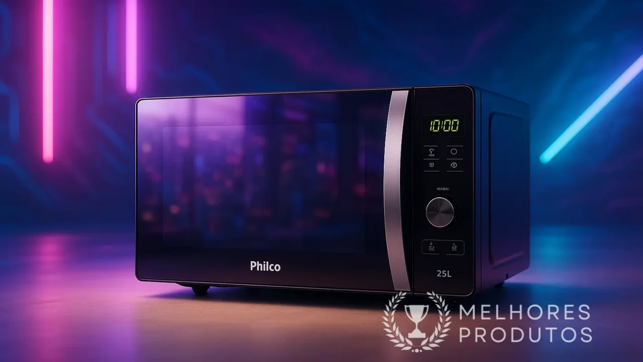 Micro-ondas Philco 25L com 18% OFF e cor espelhada na Amazon