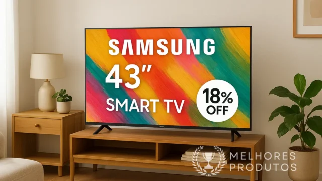 Samsung Smart TV 43" 4K com 18% OFF na Amazon; estoque limitado