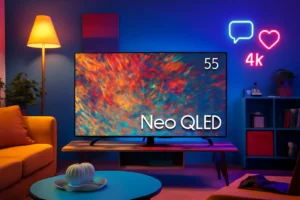 Som imersivo: 6 Smart TVs 55" 4K NEO QLED Samsung com áudio de qualidade