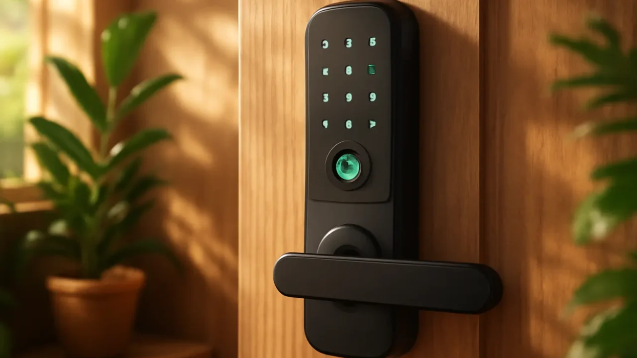 Melhor Fechadura Eletronica Digital Biométrica Smart Inteligente Kuanttum Kappa