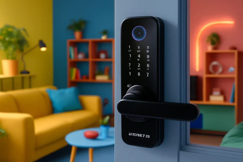 Fotografia noturna: 3 Fechaduras Eletronica Digital Biométrica Kuanttum que brilham no escuro