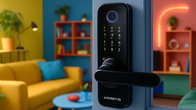 Fotografia noturna: 3 Fechaduras Eletronica Digital Biométrica Kuanttum que brilham no escuro