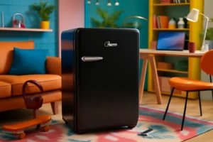 Frigobar Retrô, 95L, Preto, 110V, Midea, MRV10P1 barato e confiável para todos os bolsos