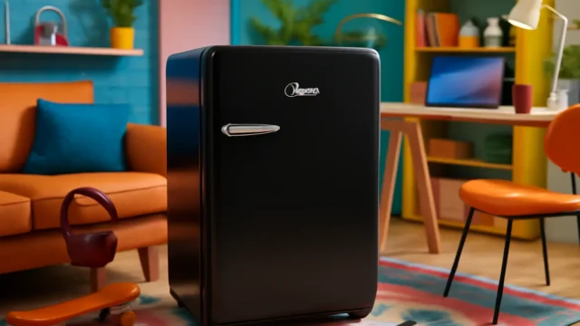 Frigobar Retrô, 95L, Preto, 110V, Midea, MRV10P1 barato e confiável para todos os bolsos