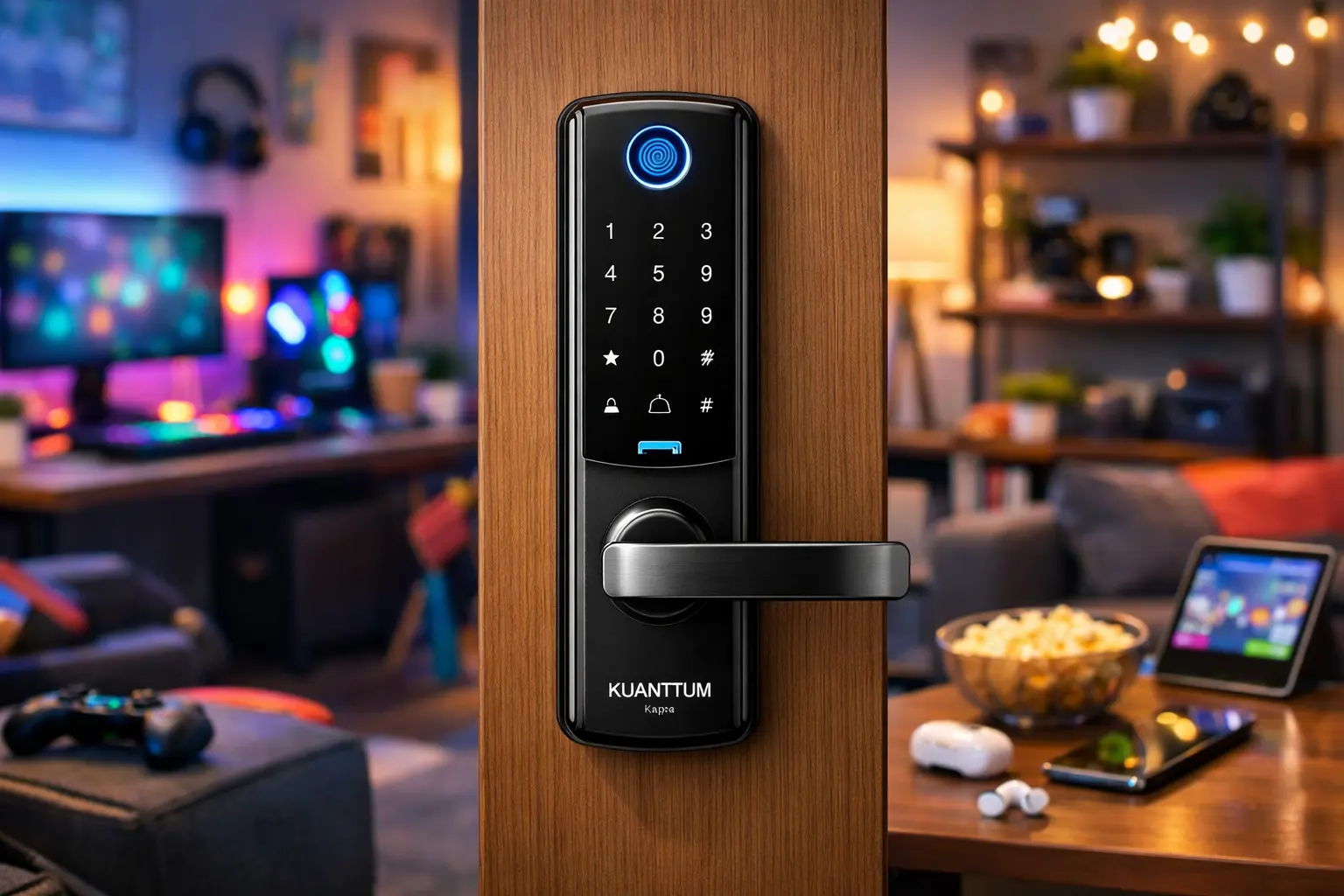 Fechadura Eletronica Digital Biométrica Smart Inteligente Kuanttum Kappa barato e confiável para qualquer bolso